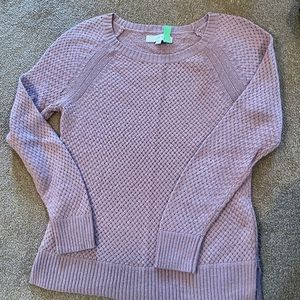 Ann Taylor Loft Mauve basket weave sweater size M